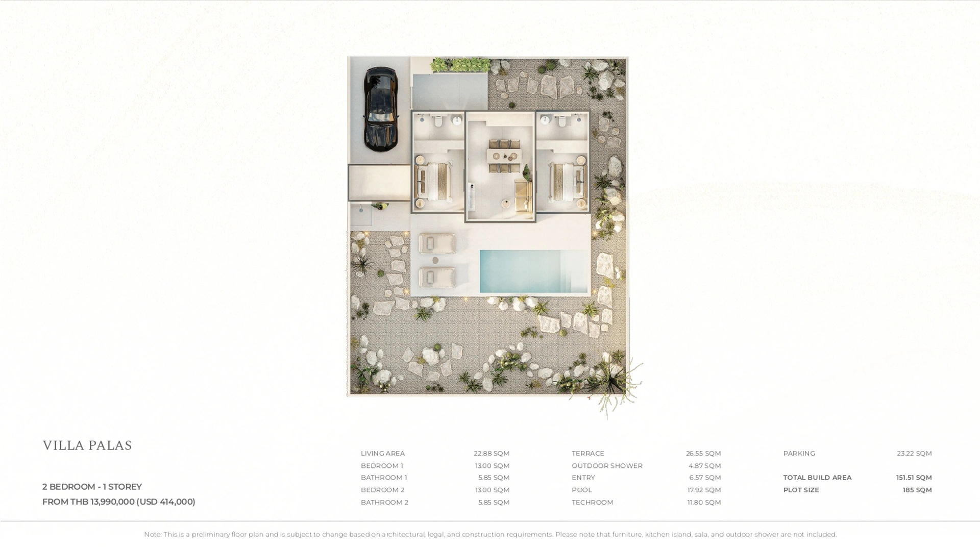 2 bedroom, 261,0 м²