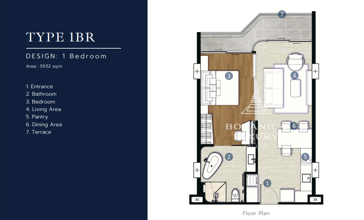 1 bedroom, 58,0 м²