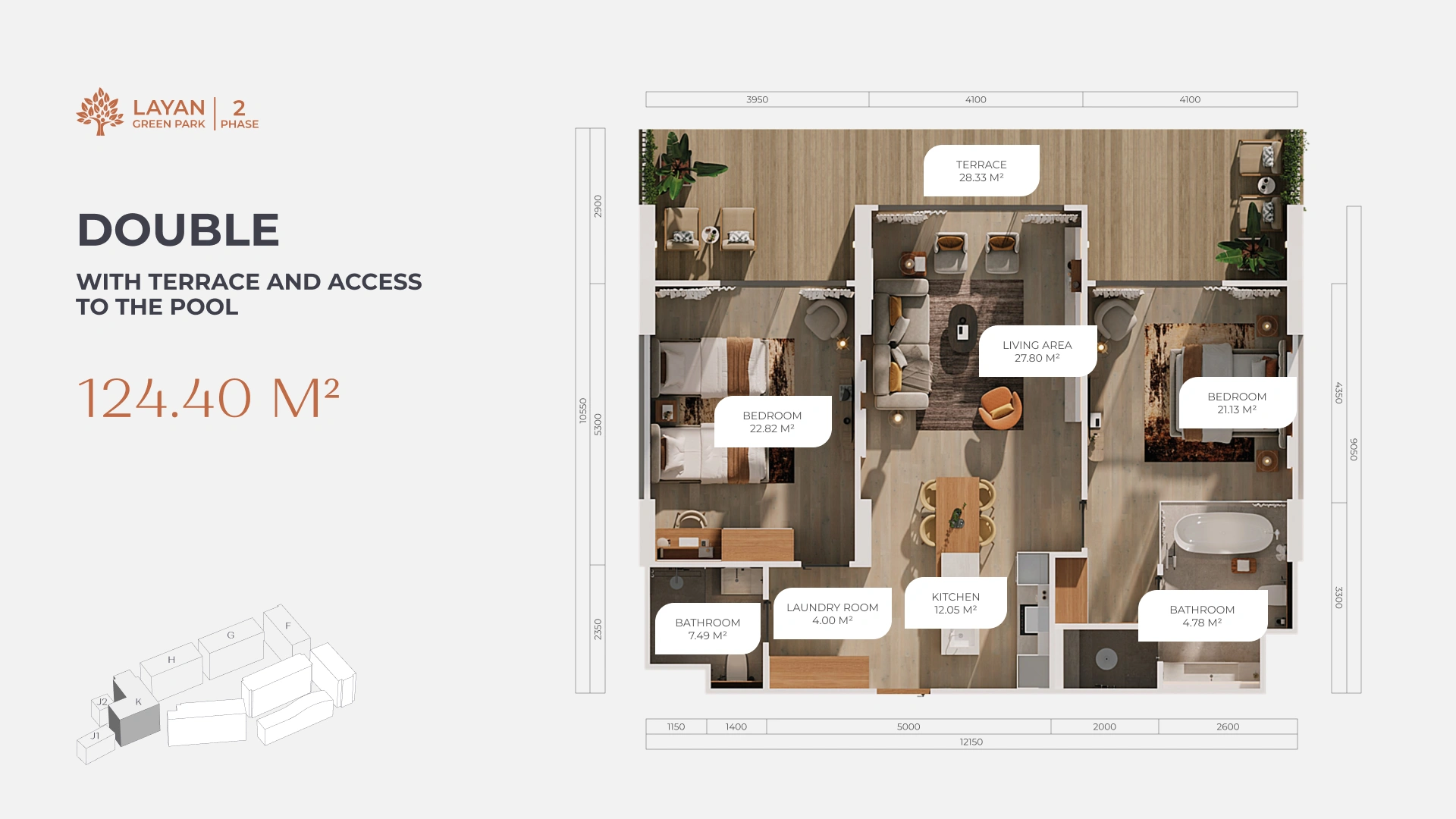 2 bedroom, 133,0 м²