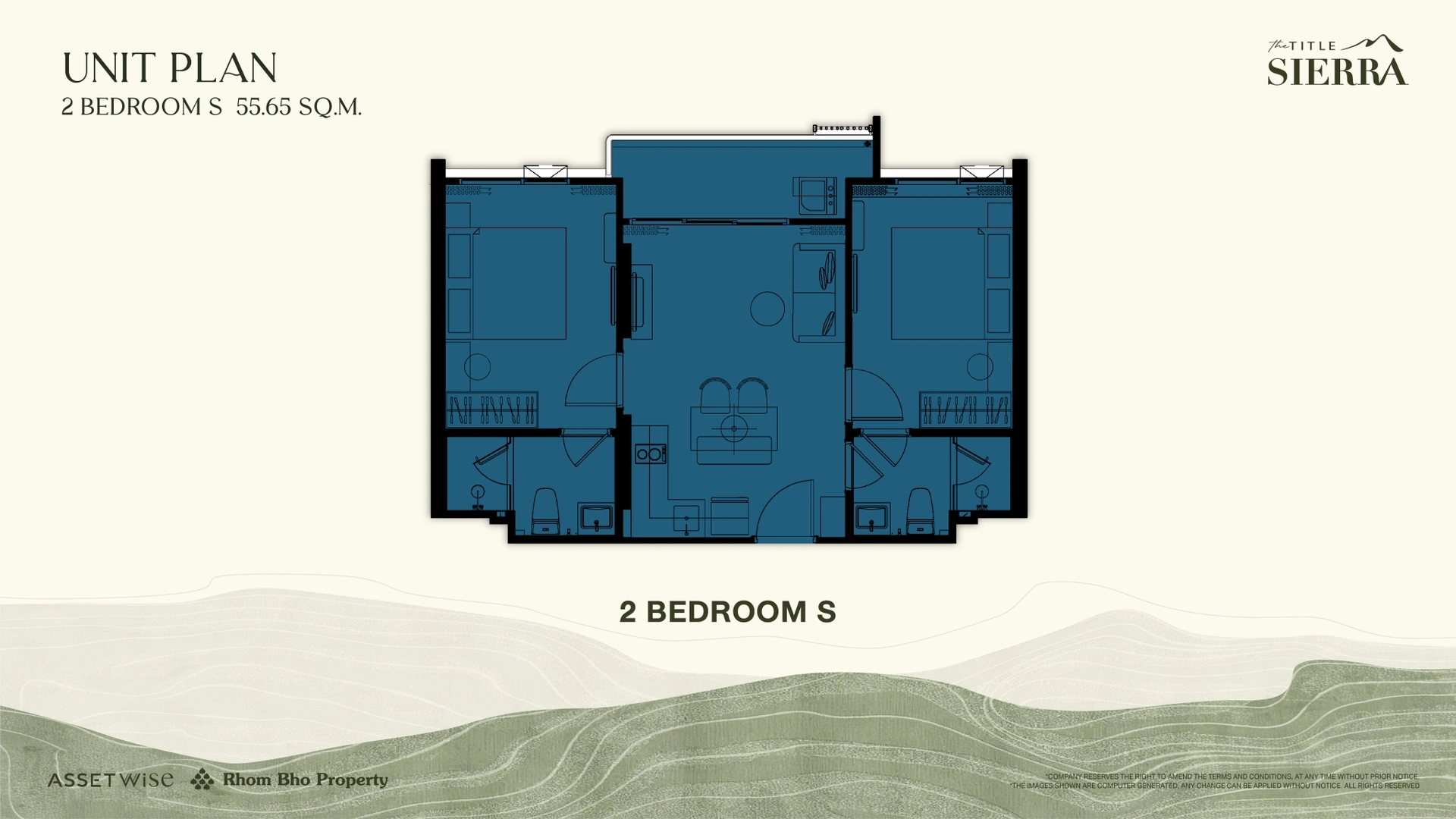 2 bedroom, 56,0 м²