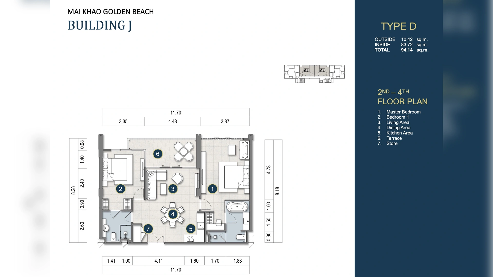 2 bedroom, 94,0 м²
