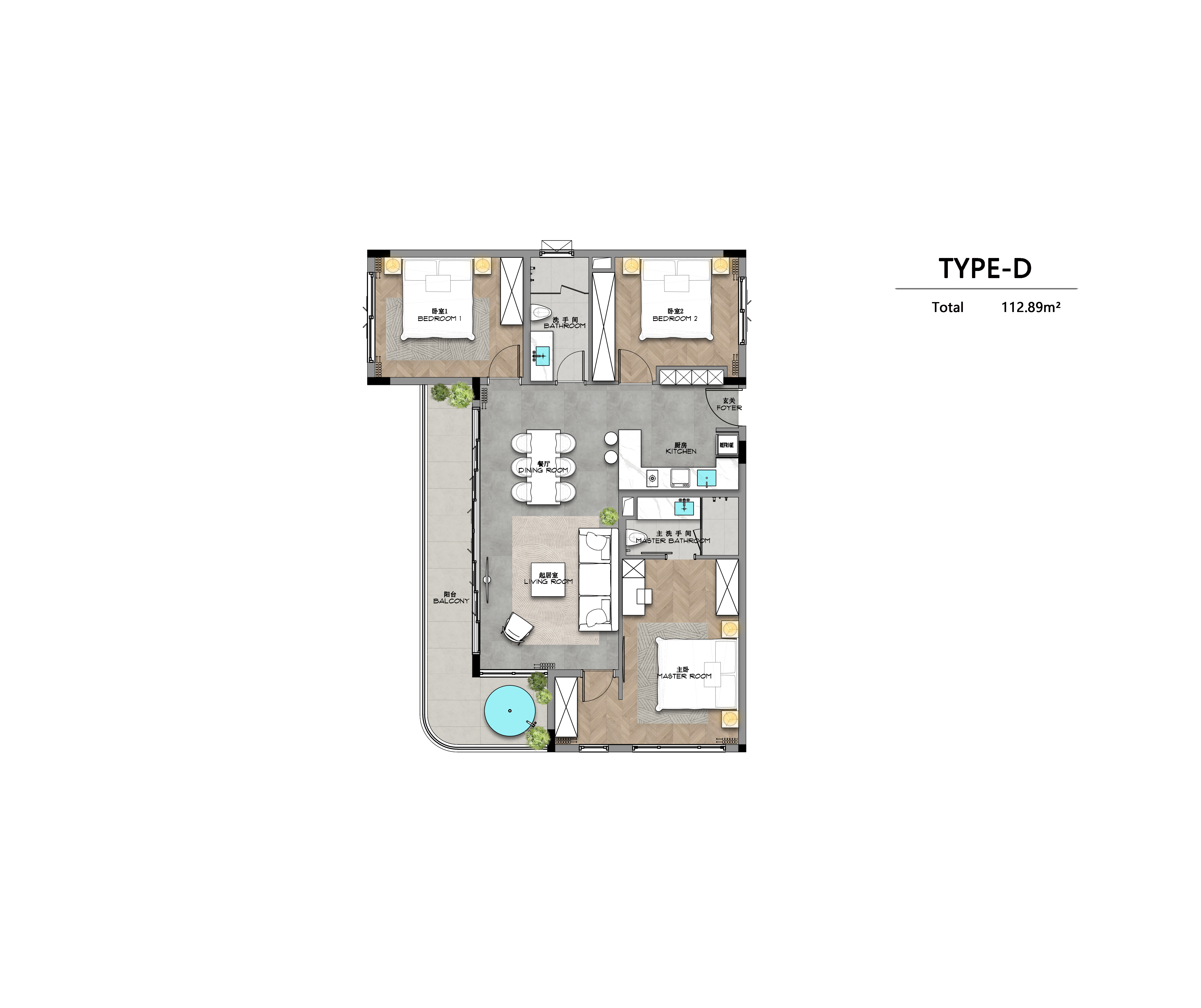 3 bedroom, 117,0 м²
